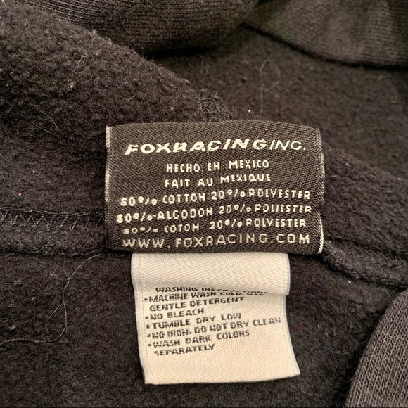 FOX RACING Hoodie Kids KL Black Fox Riders Company Pull Over Jacket Unisex - Picture 7 of 7